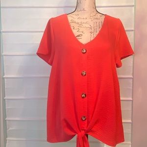 Short sleeve V Neck top NWT